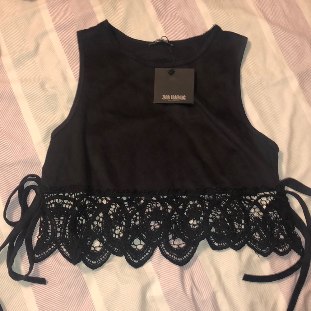 Zara suede top